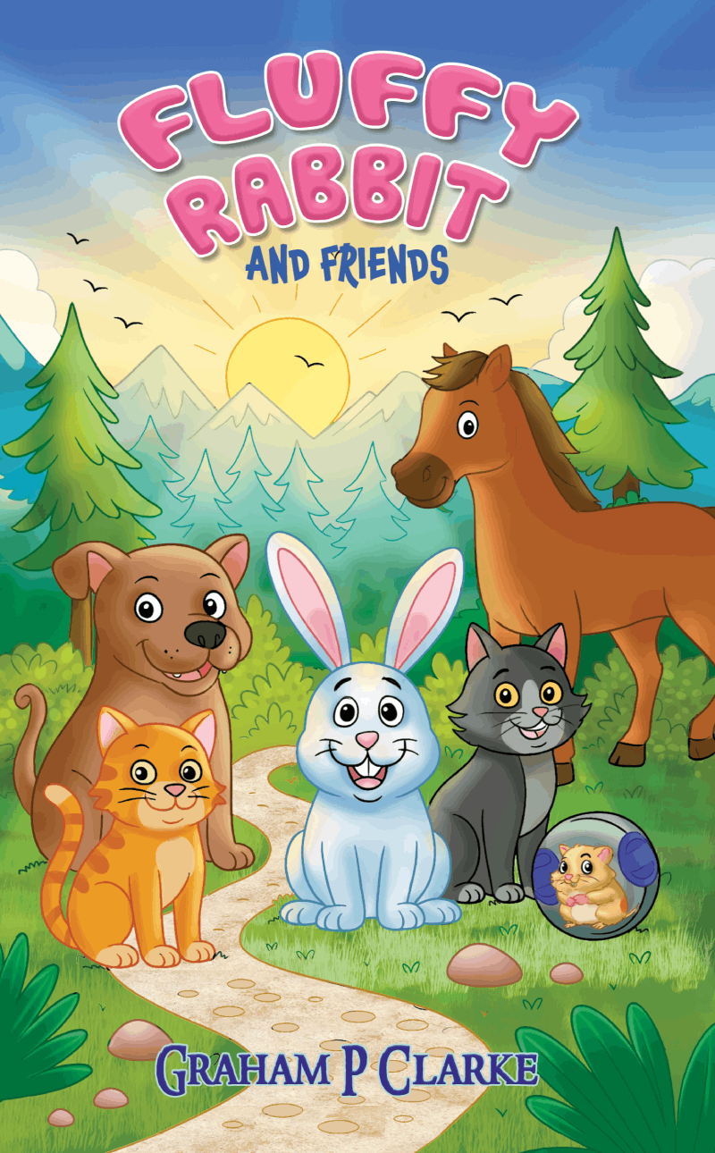 fluffy rabbit and friends by graham p clarke front cover